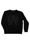 Black Ribcage Crew-Neck Sweatshirt