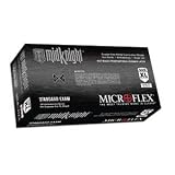 Microflex (MFXMK296L) MidKnight Black Powder-Free Nitrile Examination Gloves - Large