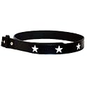 FSAS - Black Rock Star (white stars) Belt (No Buckle)-Waist 30"