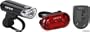 Cateye HL-EL135/TL-LD130/VEL05 Headlight, Rear Light and Bicycle Computer Combo Pack