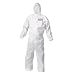 Kimberly Clark KleenGuard A10 Polypropylene Light Duty Coverall with Hood, Disposable, Elastic Wrist, 4X-Large, White (Case of 25)
