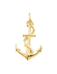 14K Yellow Gold Anchor Charm