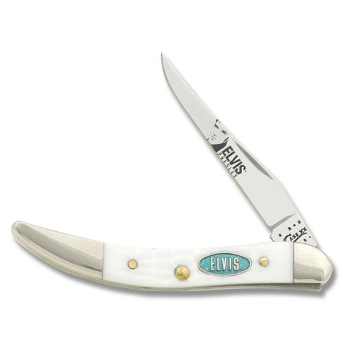 Case Elvis Presley Small Texas Toothpick with Jigged White Synthetic Handle Case Elvis Presley Small Texas Toothpick with Jigged White Synthetic Handle Hunting Knives