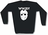 WWJD? What Would Jason Do HOCKEY MASK Logo Men's Sweat Shirt in 2 colors Small thru 3XL
