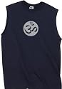 OM Symbol Yoga Meditation Sleeveless Shooter T-shirt Tee Shirt - Navy Blue Color
