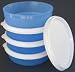 Tupperware Little Wonder Bowls Set of 4 Blue W/white Seals