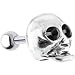 Sterling Silver 925 Jet Cubic Zirconia Skull Cartilage Earring