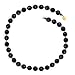 14K BEADS W/FACETED ONYX BALL 18" 9.5-10MM NECKLACE