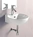 ELANTI EC9819 Porcelain White Wall-Mounted Deep Bowl Sink