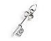 Key w/ Heart Engraving Charm Pendant
