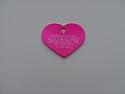 Small Heart Shape Pet ID Tag Pink