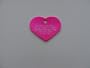 Pet Id Tag/deluxe - Small Pink Heart