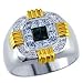 1.05 Carat G/VS2 Princess with RB Certified Diamond Designer Ring in 18ct Solid Yellow/White Gold