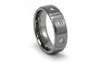 Titanium Ring with 3 CZ 7mm Satin High Polish