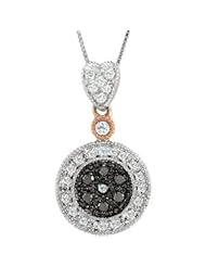 1/4 Ct Tw Black & White Diamond 18 by US Gems