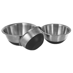 Buckingham Set of 3 Mixing Bowls with Non-Slip Silicon base