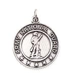 Sterling Silver St Michael / US National Guard Medal