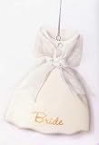 White Bridal Dress Wedding Gown Christmas Ornament