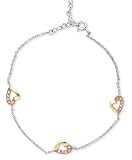 C.Z. Sterling Silver Rose, Gold, Vermeil Ankle/Bracelet (July 4Th Special Sale)