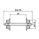 H0 RO AC-WHEEL SET Â¤ 7,5MM 2 PCS.