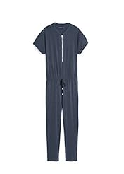 Plus Size Short Sleeves Polyester Short Elasticized   Waistline Jumpsuit 