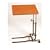 Brown Overbed Bed Talble Adjustable with 2 Casters