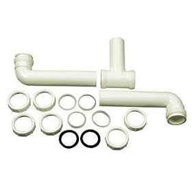 Danco 50974 1-1/2-by-16-Inch Center Outlet Continuous Waste, Slip-Joint, PVC