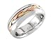 14K Tri-Color Gold Braided Wedding Band