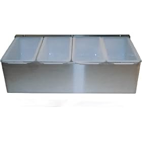 Bar Caddy Condiment Holder, Stainless Steel