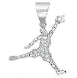 Hip Hop Cubic Zirconia Copper Charms - Basketball Player