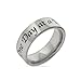 Eve's Addiction One Day At A Time Stainless Steel Message Ring