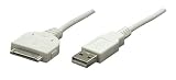 Manhattan Hi-Speed USB 2.0 iPod/iPhone Kabel (A Stecker / 30-Polig Stecker) 1,2 m wei&szlig;