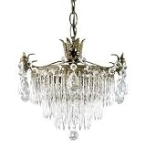 Crystal Chandelier with Leaf Details