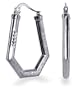 Sterling Silver Diamond cut Hoop Earrings #cer012