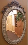 Quiescence AC-MIR-ORN-DIS Ornate Mirror- distressed iron