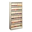 600 Series Open Shelving, Steel 6-Shelf, Letter, 36w x 13-3/4d x 75-7/8h, Putty