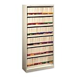 600 Series Open Shelving, Steel 6-Shelf, Letter, 36w x 13-3/4d x 75-7/8h, Putty