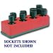 Mechanics Time Saver (MTS887) 3/8 in. Drive Universal Rocket Red 8 Hole Impact Socket Holder