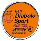 H&N Diabolo Sport .22 Cal, 13.74 Grains, Wadcutter, 200/Tin