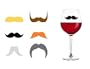 Kikkerland Dapper 'Staches Silicone Drink Markers, Set of 6 Kikkerland Dapper 'Staches Silicone Drink Markers, Set of 6