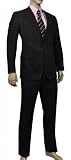 Polo Ralph Lauren Mens Garrison Virgin Wool Pinstripe Suit-Black