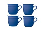 Emile Henry Provencal Mugs, Set of 4, Azure Blue