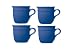 Emile Henry Provencal Mugs, Set of 4, Azure Blue