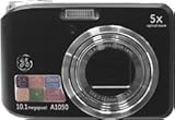 GE A Series 10.1-Megapixel Digital Camera - Black/Silver A1050BK-CP