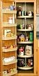 20 inch Full Circle Lazy Susan for Pantry Cabinet - 5 Shelf unit - White