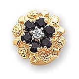 14k Sapphire & Diamond Bracelet Slide