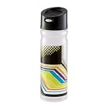 Tritan BPA Free Water Bottle - 24 oz Neon Tracks with Pop Lid