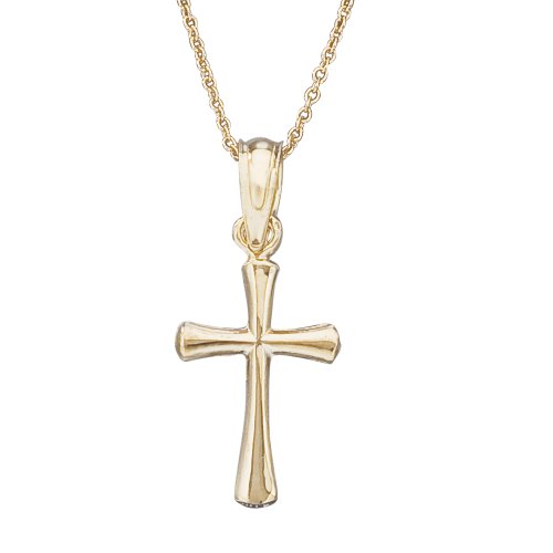 14k Gold Childrens Small Cross Necklace Nicodemusweegorov