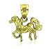 10 KT Solid Yellow Gold Baby Horse Pendant 10K Charm