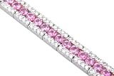 14KT White Gold 6.40cttw. Pink Sapphire & Diamond Bracelet